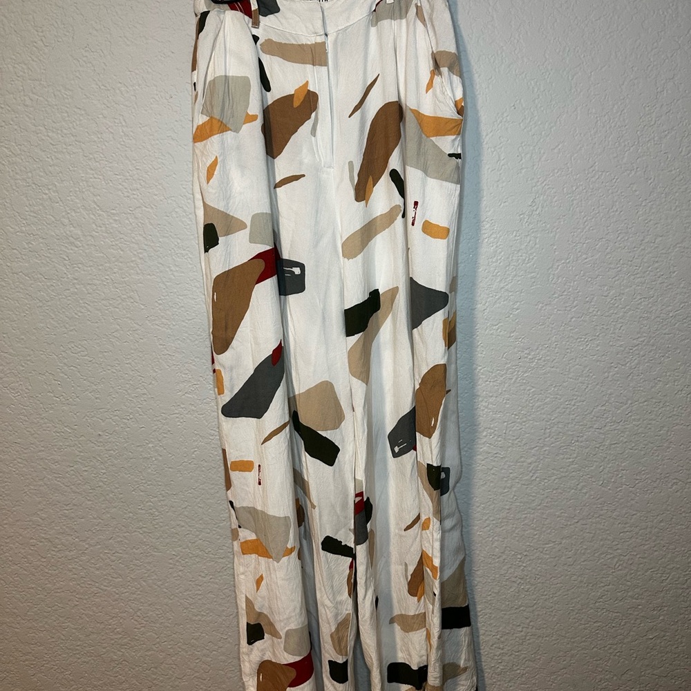 Native Youth Abstract Patterned Wide-Leg Pants